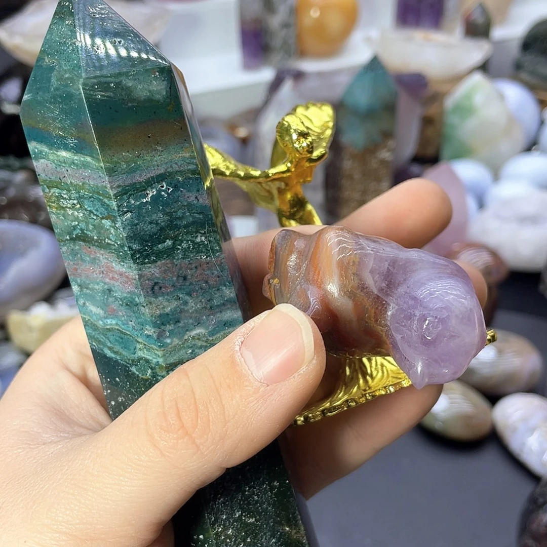 水晶极光柱未镶嵌蔻**米