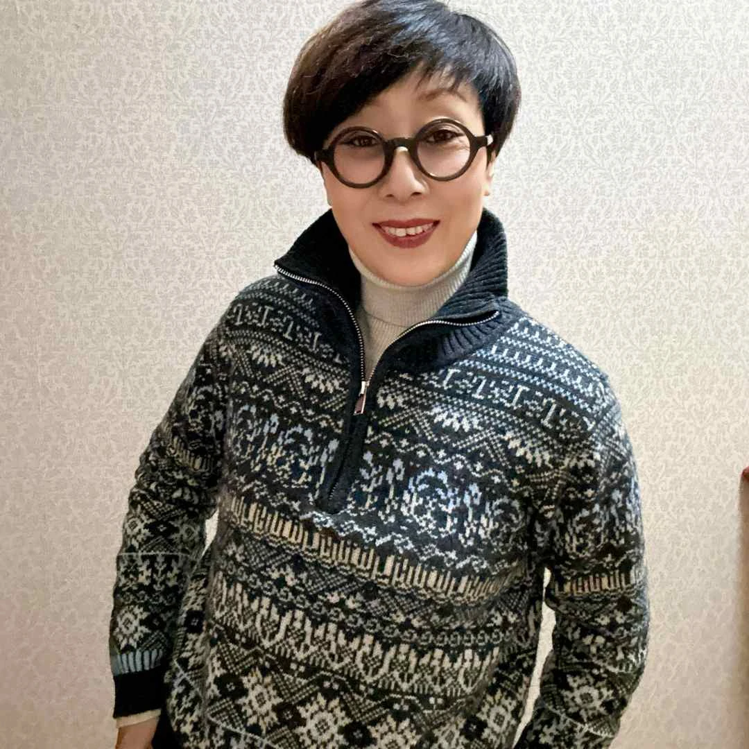 费尔岛半拉链毛衣羊毛衫宽松显瘦打底衫提花