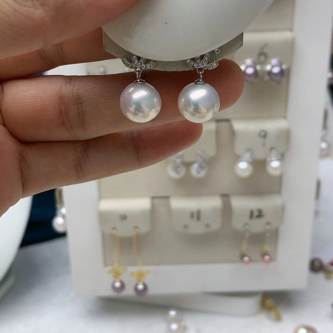 【闪购商品】淡水珍珠耳饰银S925镶嵌