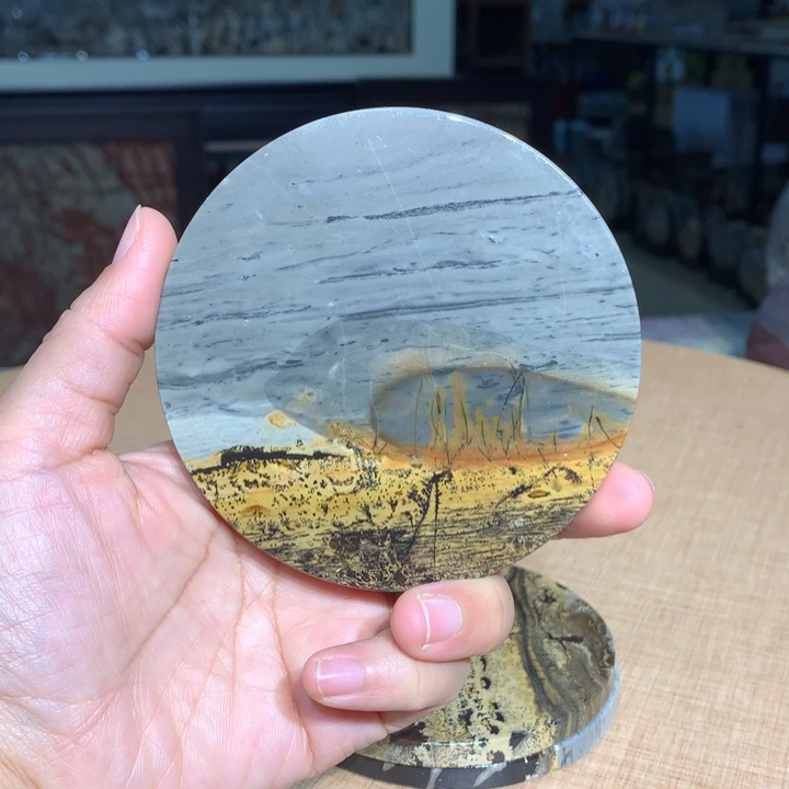 ，广西国画石摆件，收藏观赏