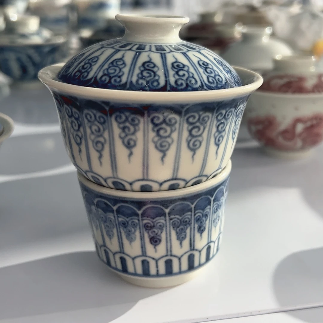 摆件陶盖碗。     ➕杯子