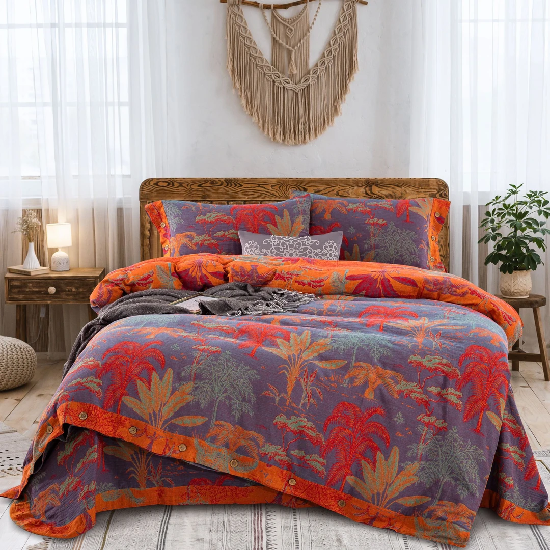 【爆款花型全棉色织纽扣】合集A类四件套婚庆贺寿乔迁柔软透气干爽