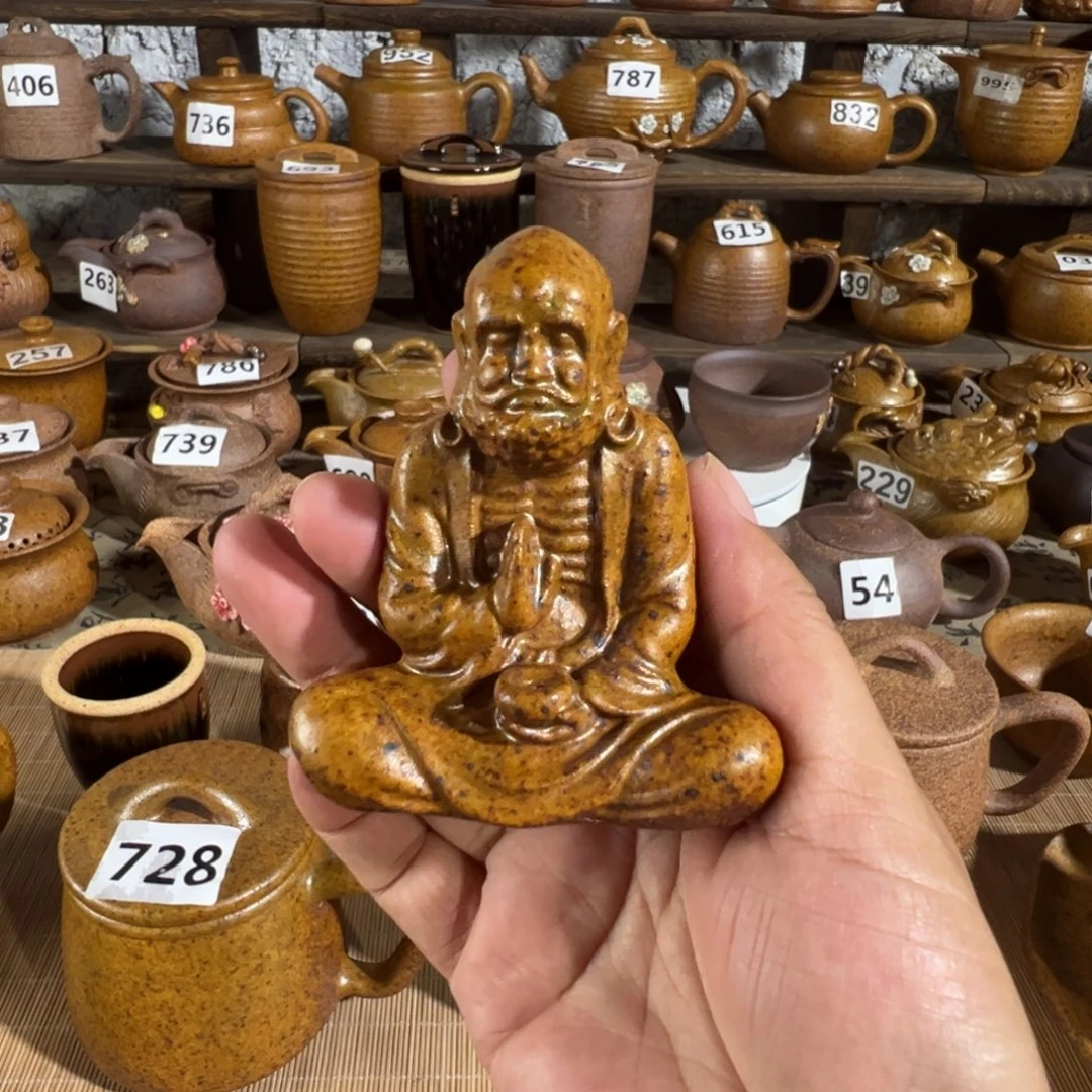 缸达摩原谷烧高温粗瓷