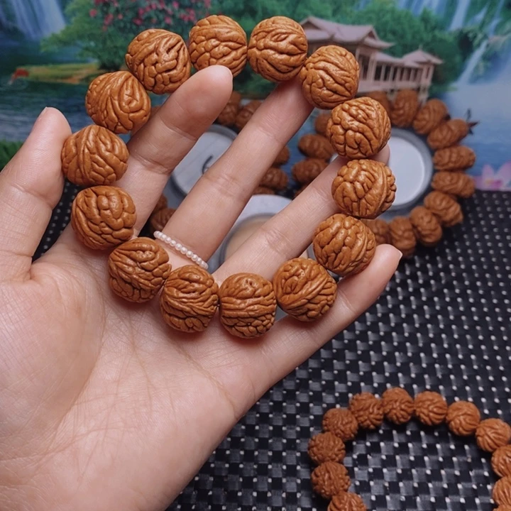 桃核手串龙纹桃核