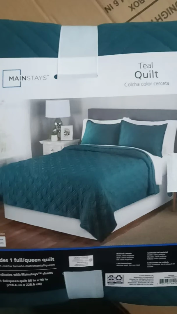 祖母绿纯色款床盖床垫 约218*228