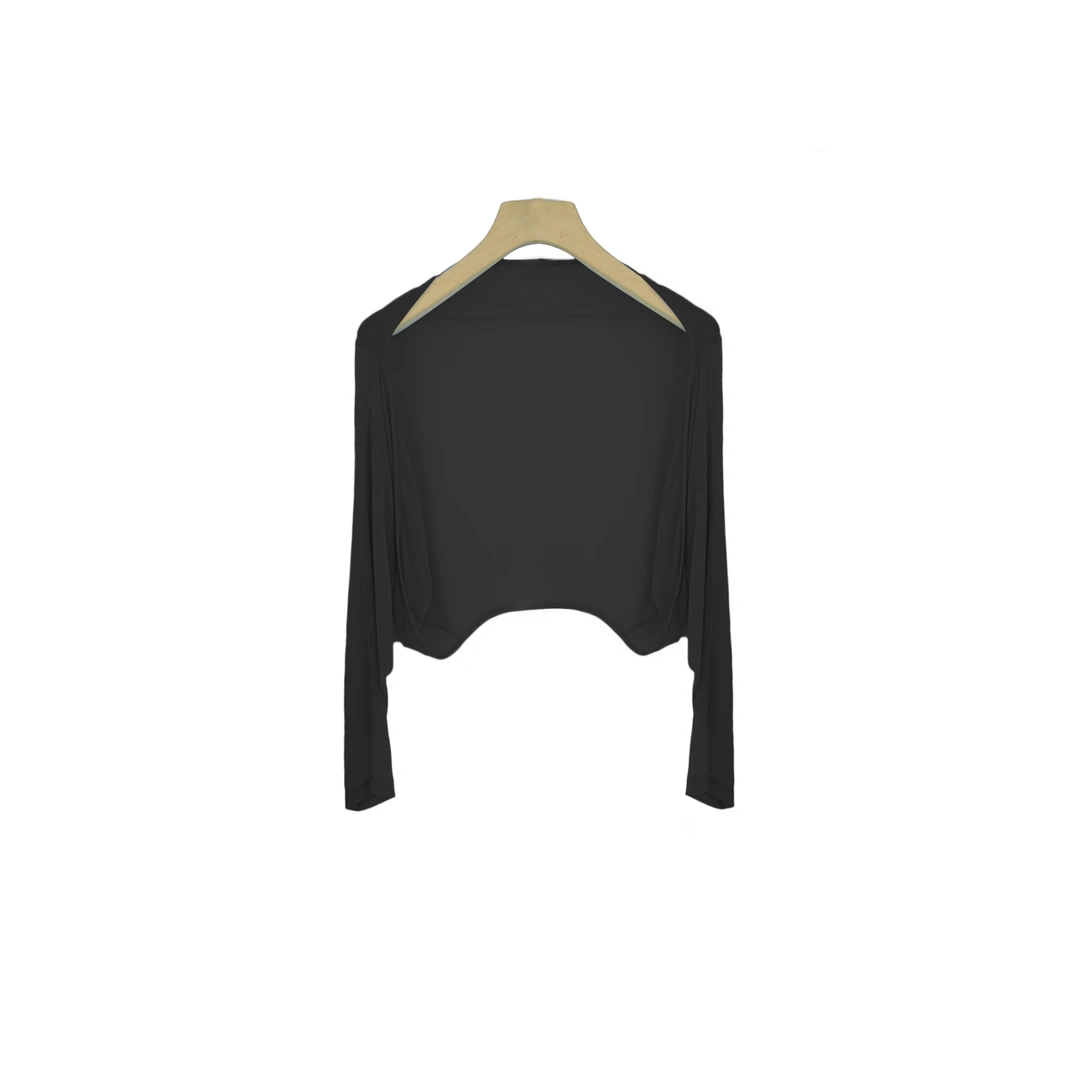 抢【羊羊推荐】大码胖妹妹mm简约薄款长袖防晒气质短款春夏开衫Y169