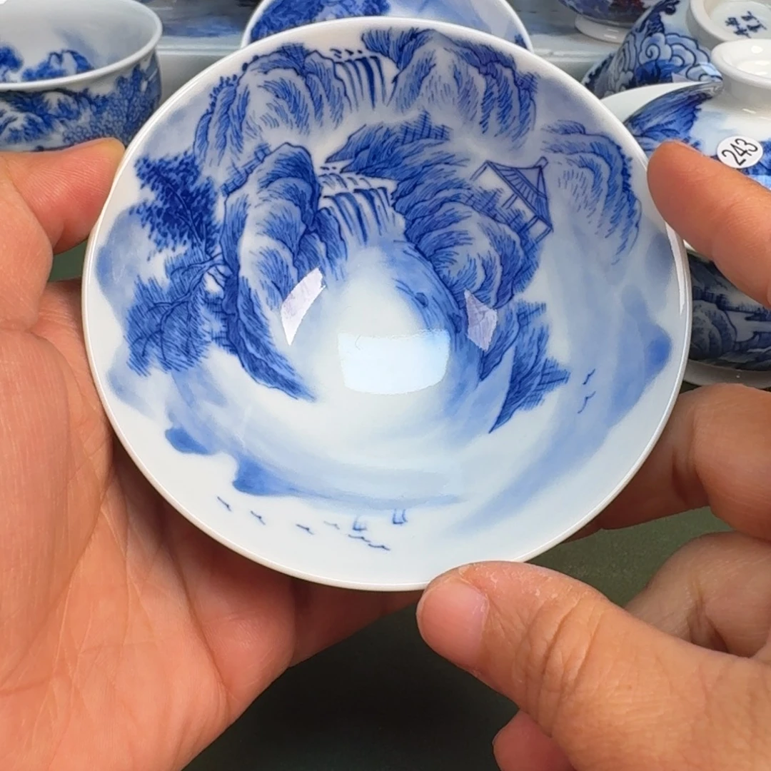 瓷景德镇纯手绘茶具圆圆211