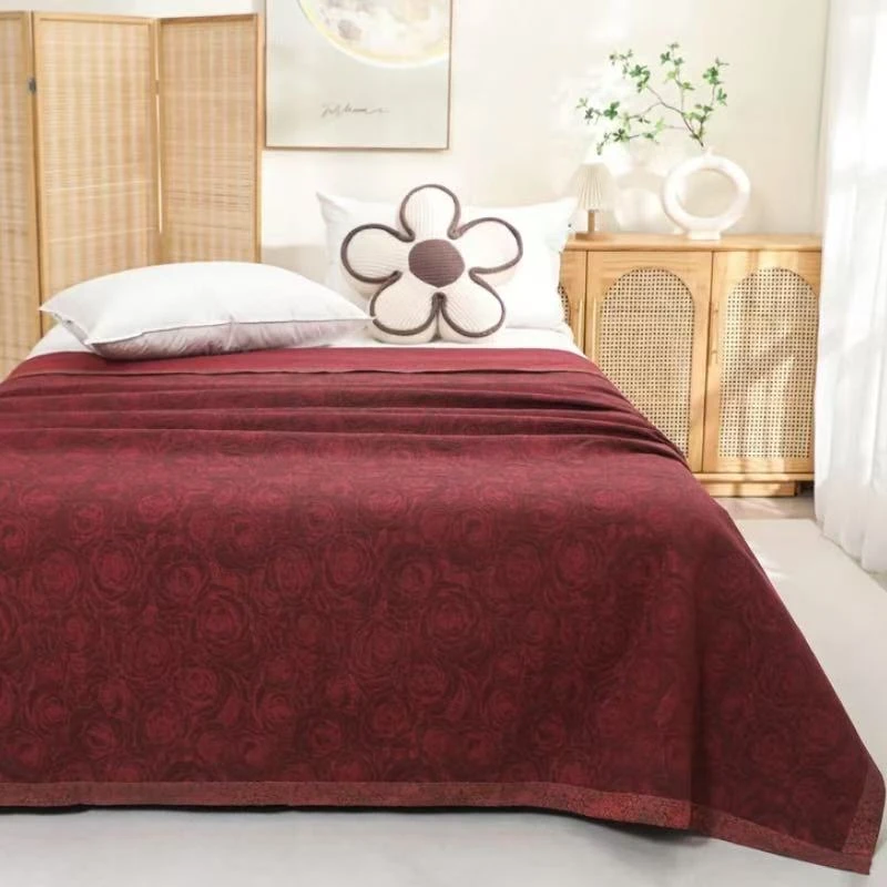 【花胶玫瑰】轻奢蛋白肽理疗毯多功能毯230*250床盖布床透气