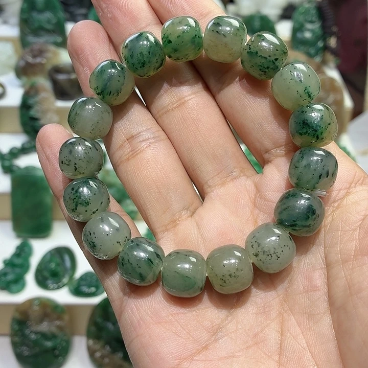 独山玉未镶嵌手串卡12.8