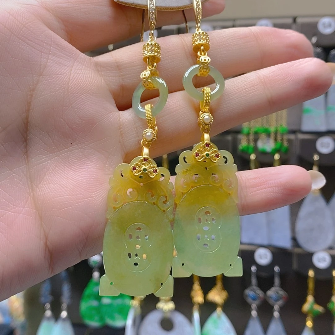 未镶嵌翡翠耳饰翡翠