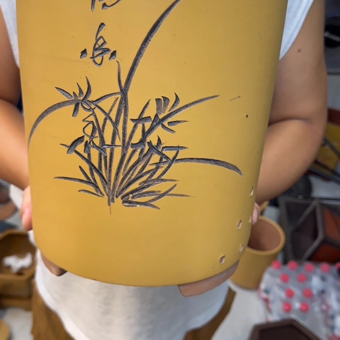紫砂花盆口径17.22口径