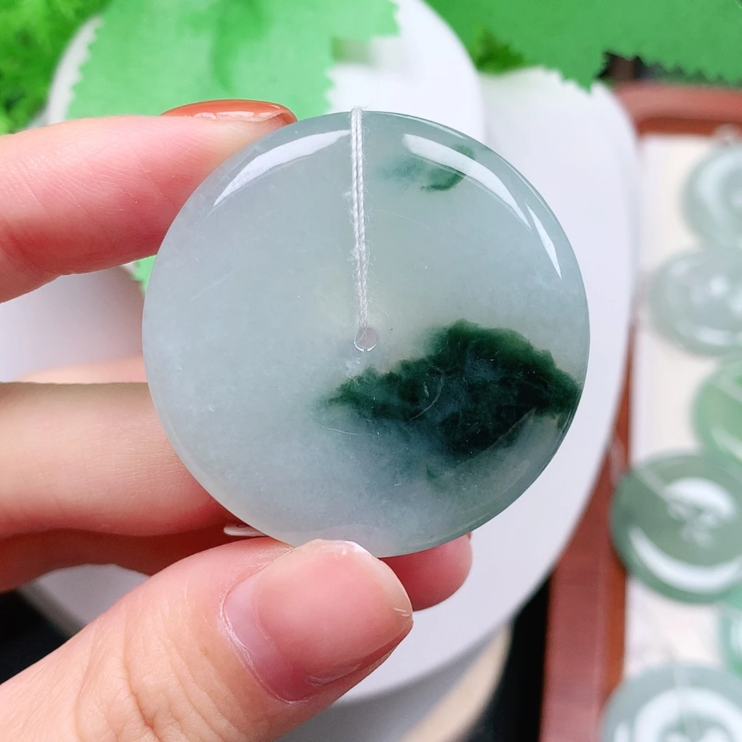 翡翠未镶嵌颈饰平安39-5.5