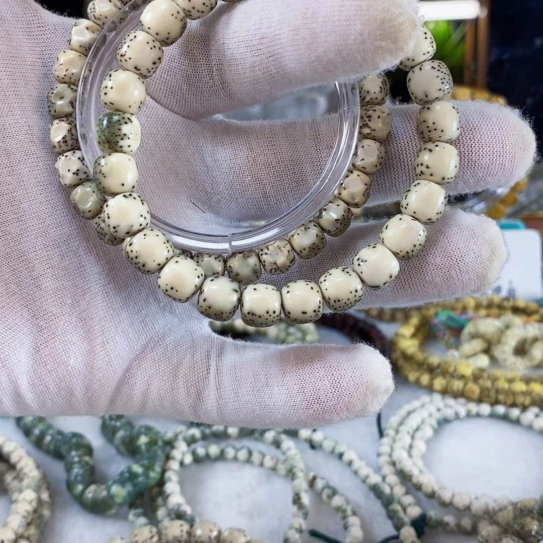 星月菩提手串纠*六星月菩提雕刻手串