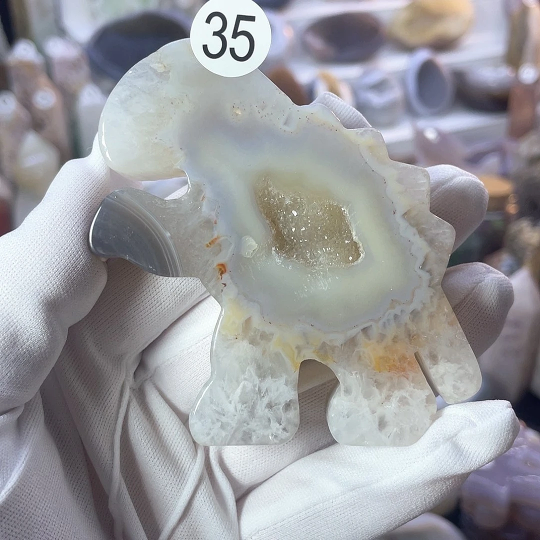 水晶码瑙晶洞哥斯拉小恐龙拳击手未镶嵌