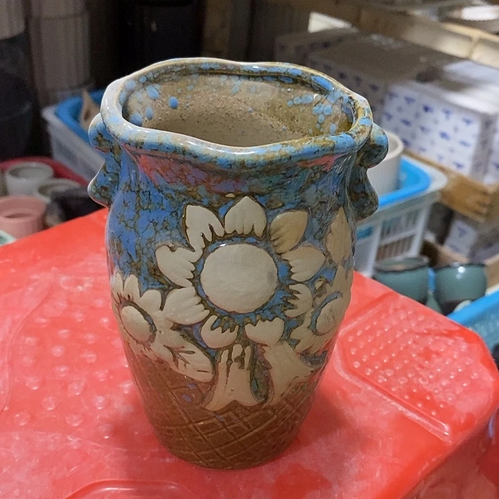 摆件陶盆有孔 微瑕介意勿拍