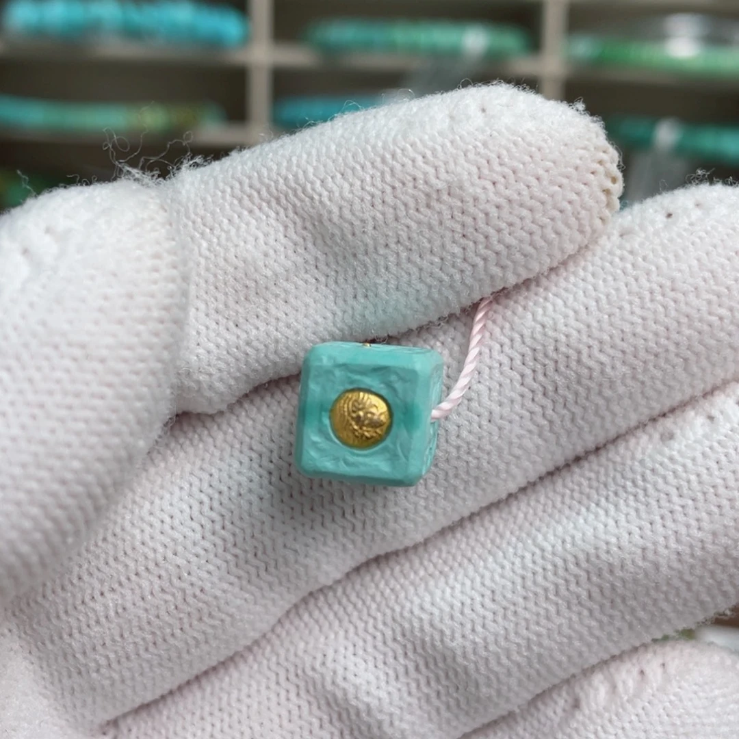 绿松石未镶嵌扎基方糖38