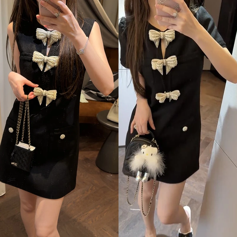 【mimius】喵喵 法式富家千金风立体蝴蝶结减龄连衣裙 G03463