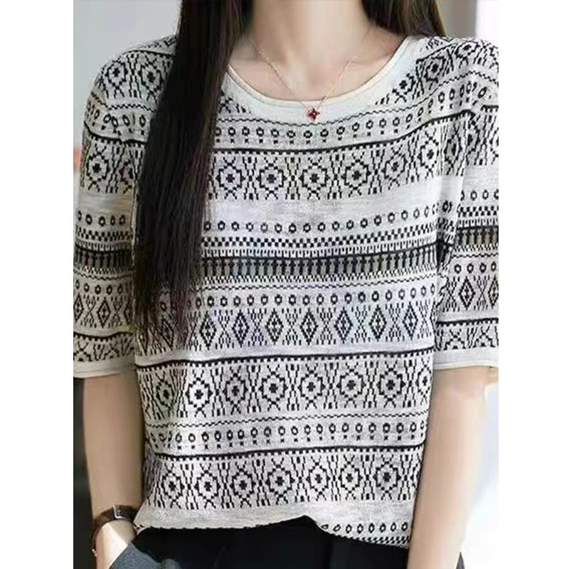 /玛雅短袖/ tt显瘦时尚宽松洋气女装上衣圆领夏季女士