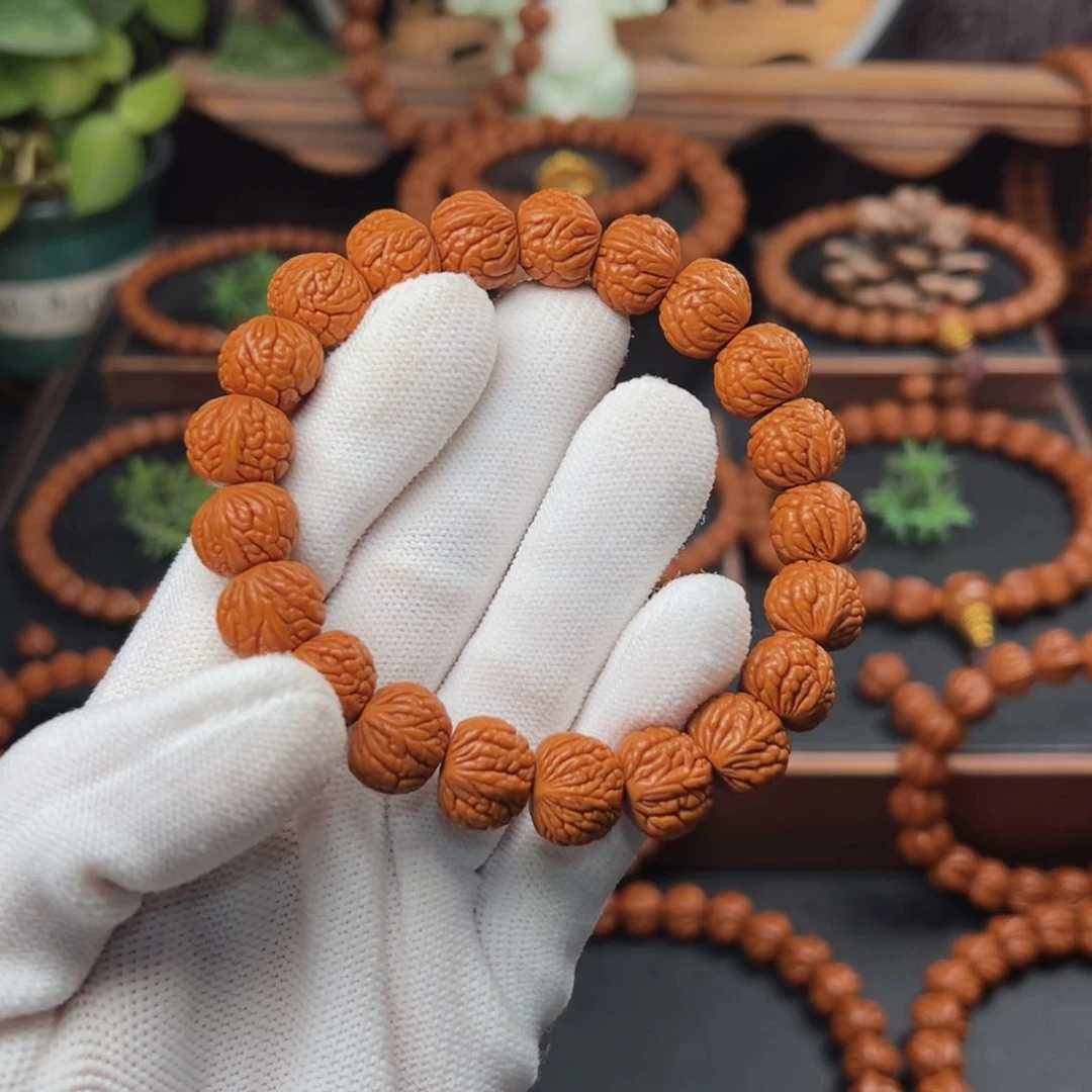 吊坠桃核1.4红皮荔枝手串