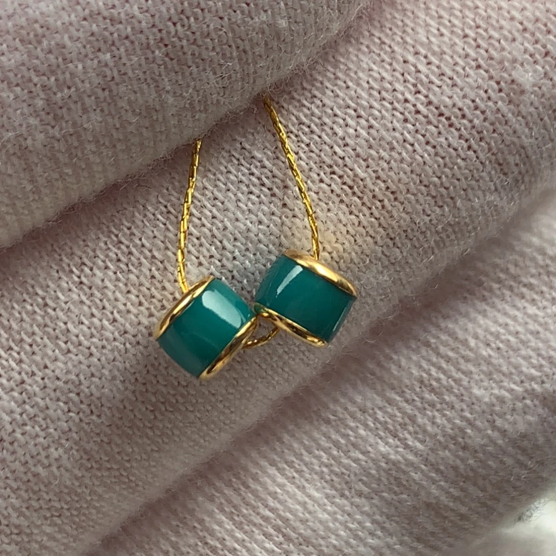 绿松石18K金镶嵌发饰