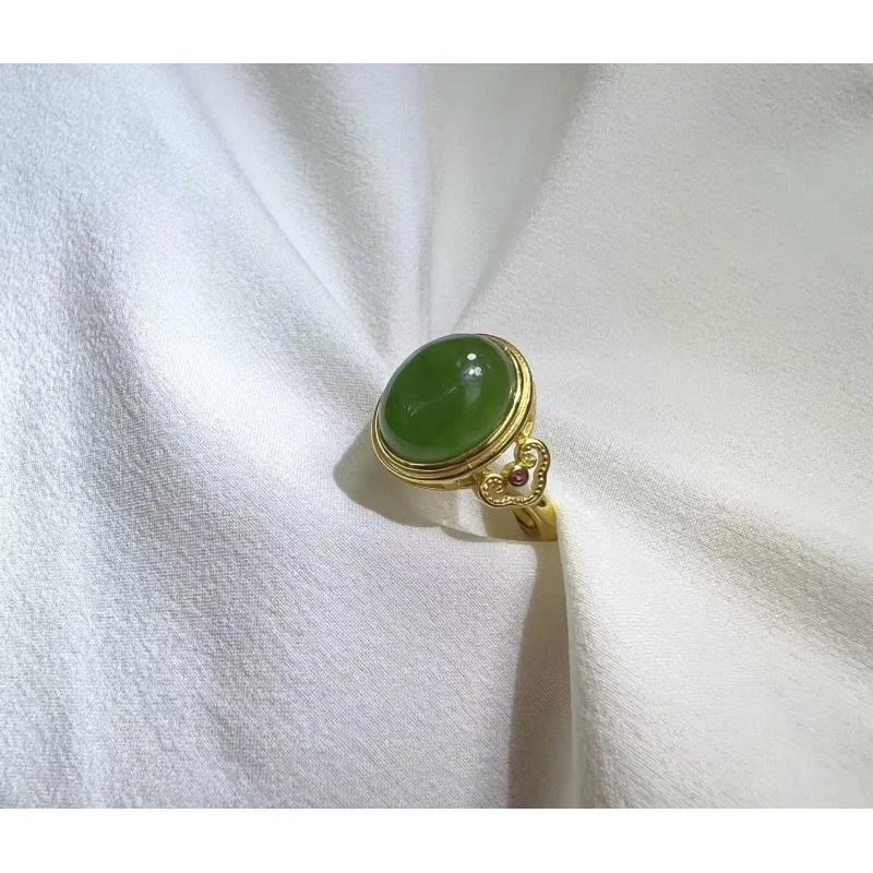 和田玉碧玉心型戒指JZ21多样性发其一拆标不退不换