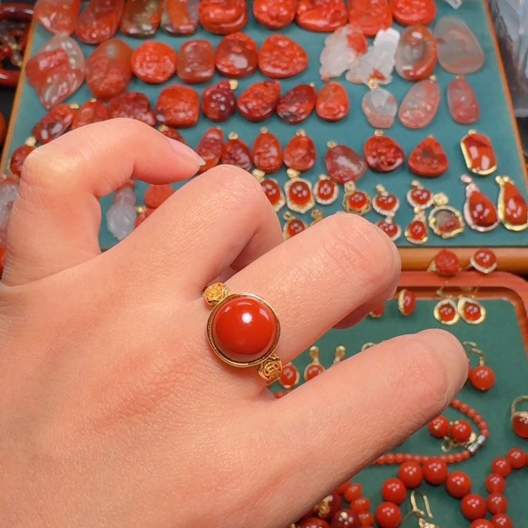 南红玛瑙南红玛瑙银S925镶嵌
