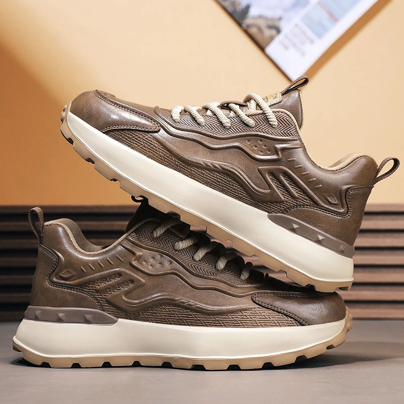 YEARCON/意尔康秋冬季新款潮流休闲运动鞋男士厚底增高老爹鞋1001