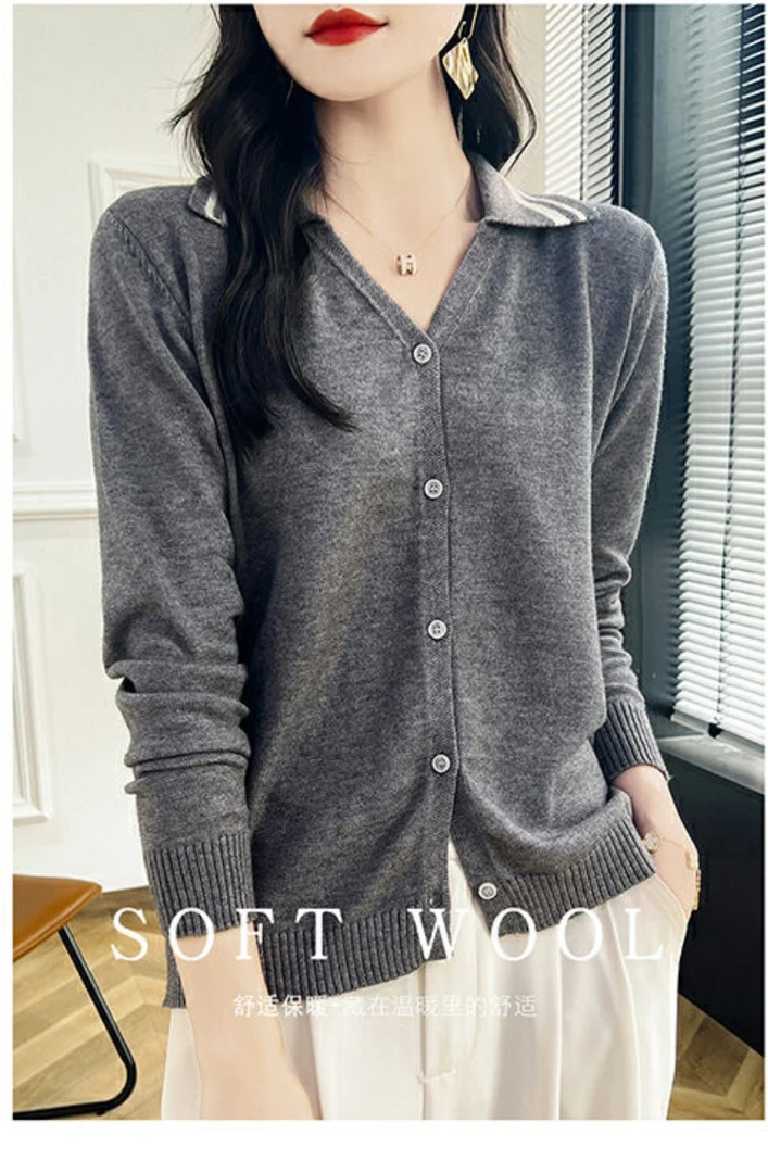 801通勤气质文艺风羊毛开衫