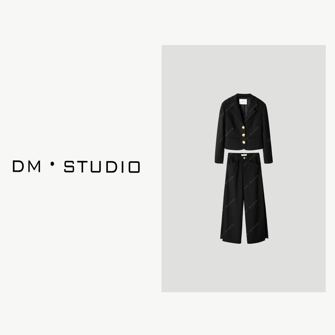 -DM•STUDIO/高级感轻奢简约翻领西装外套+西裤套装(MM201430)