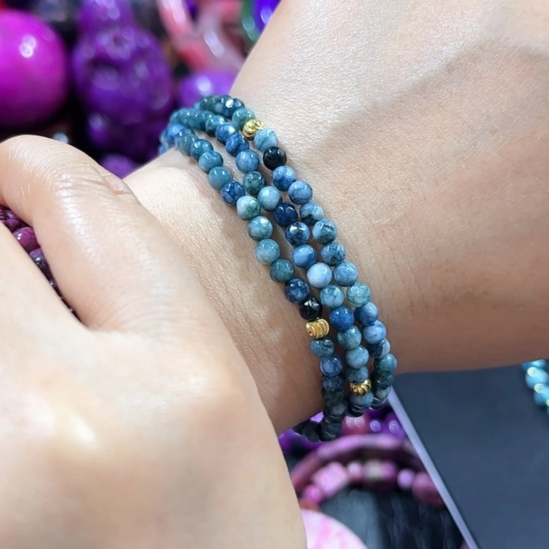 【闪购商品】琉璃配饰舒具石老油料52三圈卡4