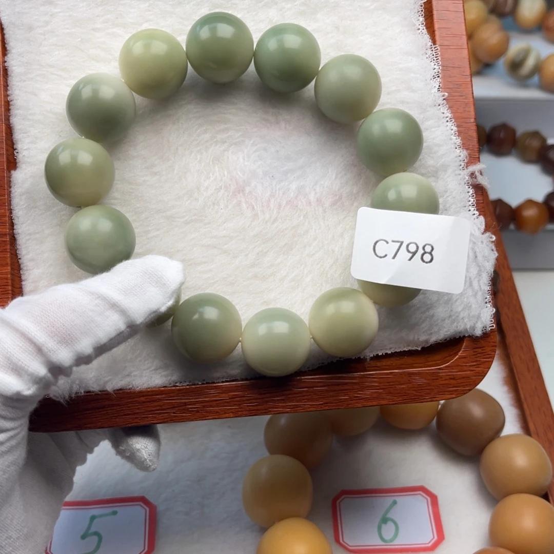 菩提根/象牙果手串竹*18mm圆珠一串c 798