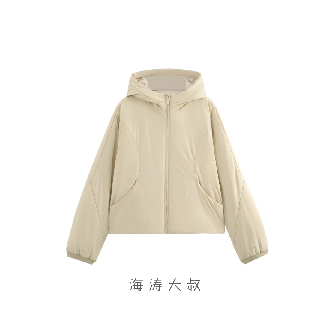 【海涛大叔】「-20°」热的冒汗100G航天棉LU感连帽高分子棉服