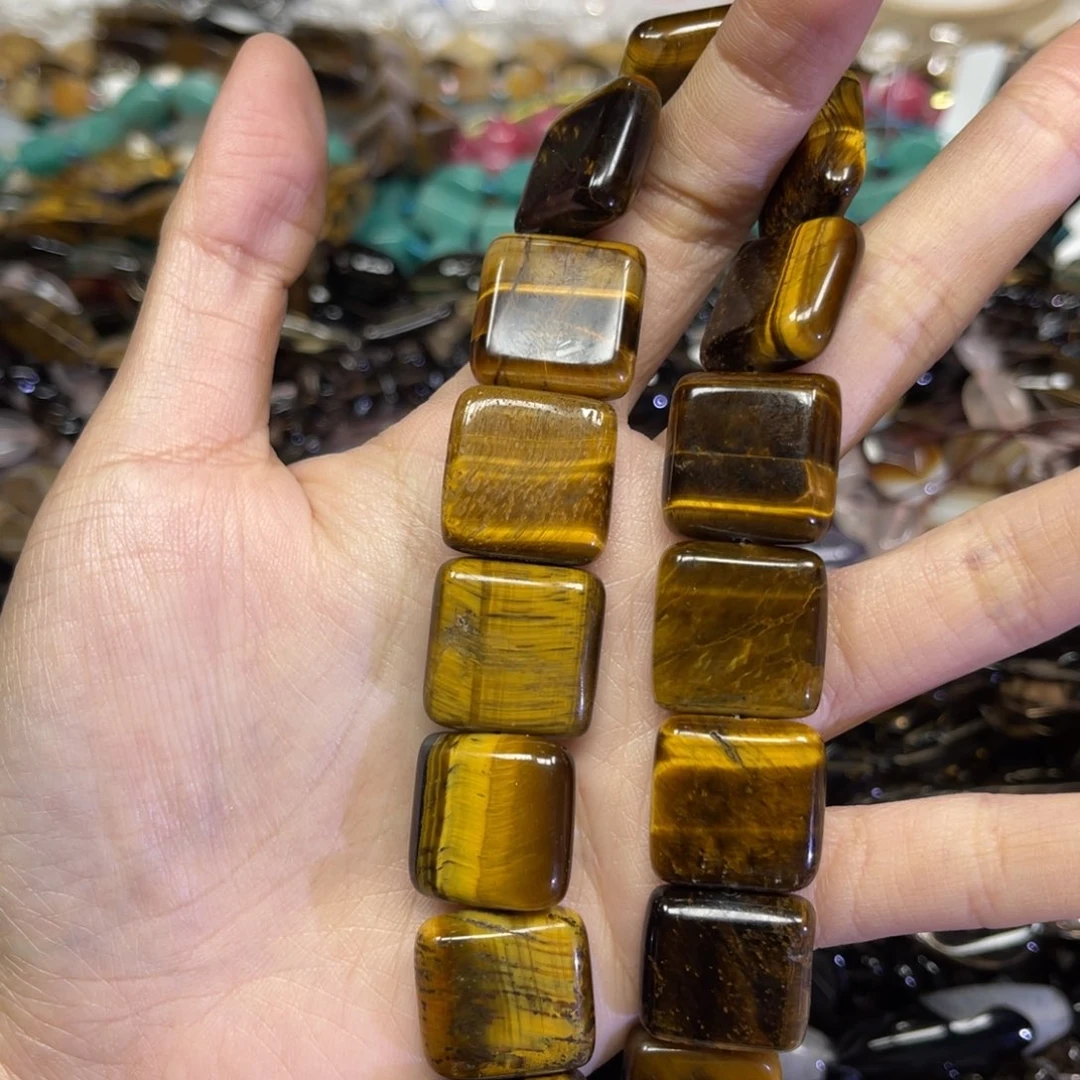 玛瑙/玉髓散珠天然虎眼卡18长条38厘米