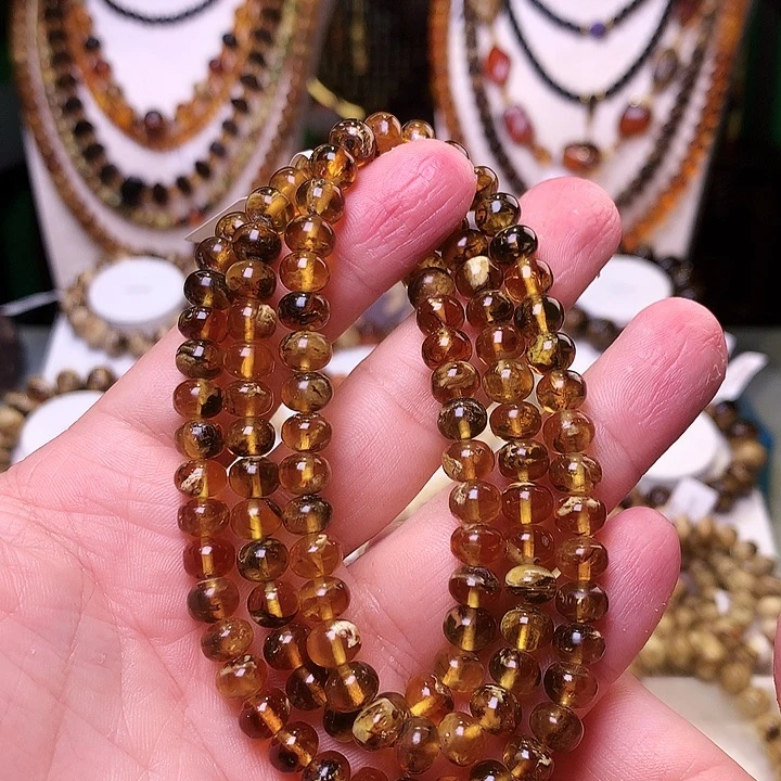 琥珀未镶嵌裸石7+花珀477