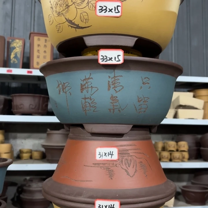紫砂花盆100-4。