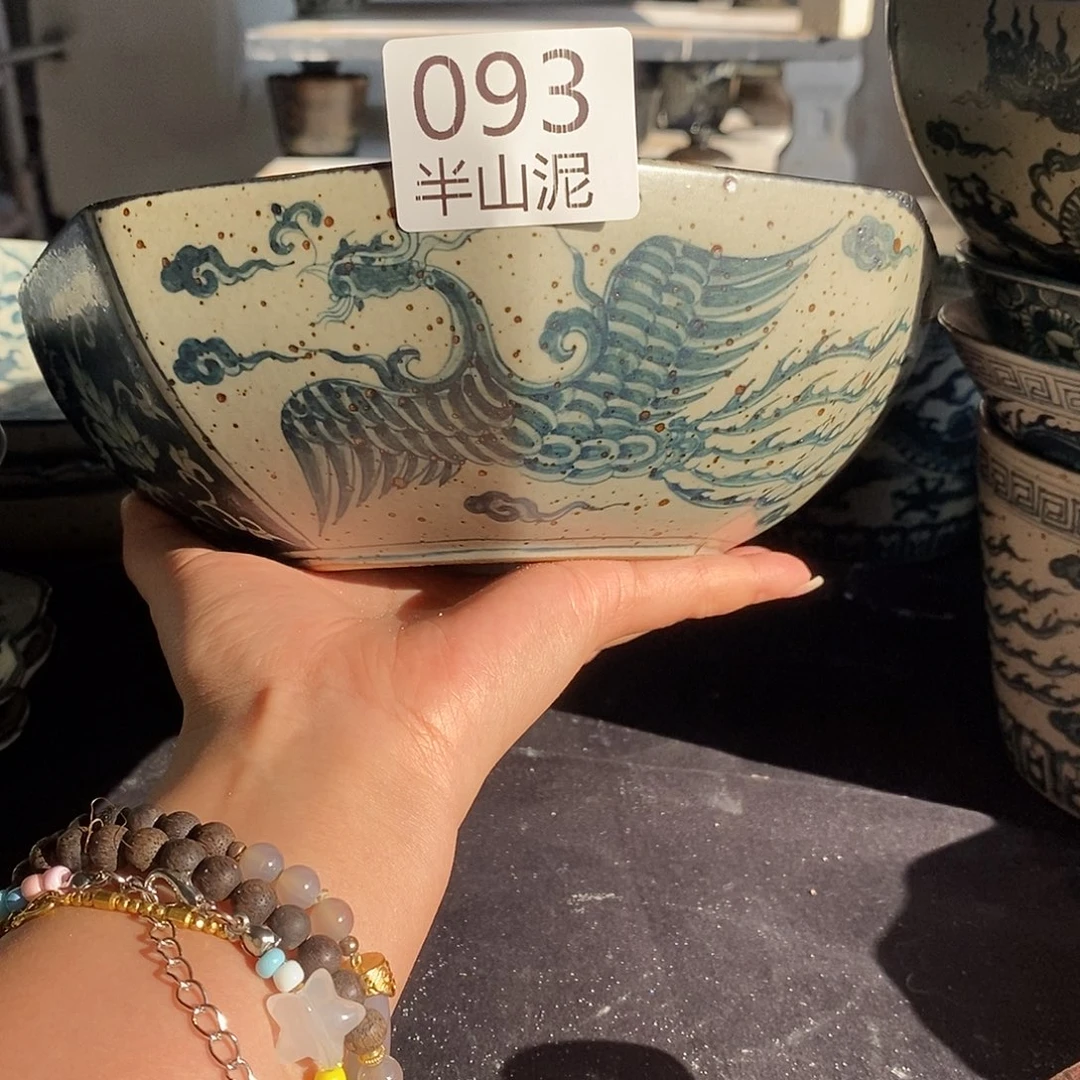 陶手工手绘青花高温陶瓷