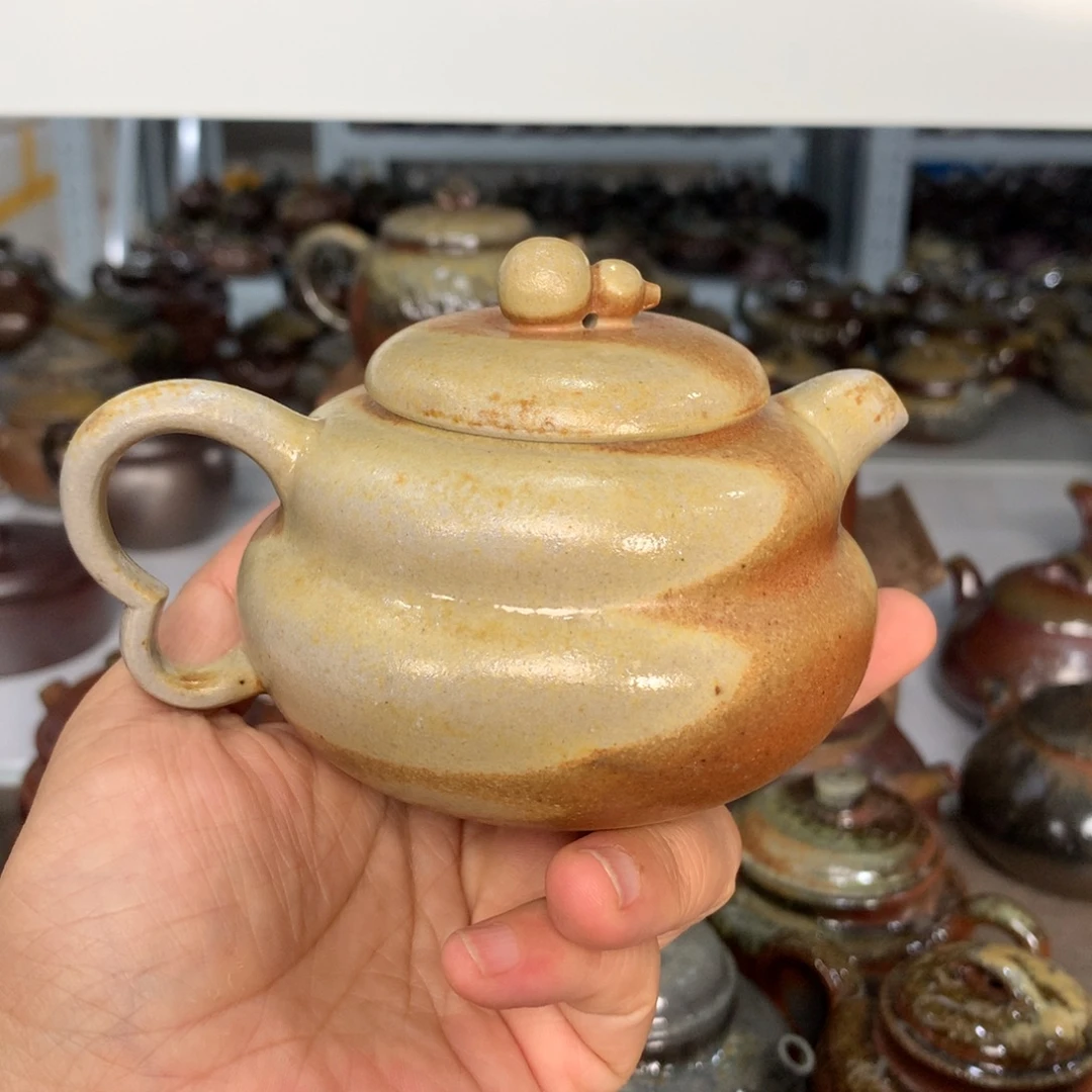 茶壶紫砂纯自然柴烧
