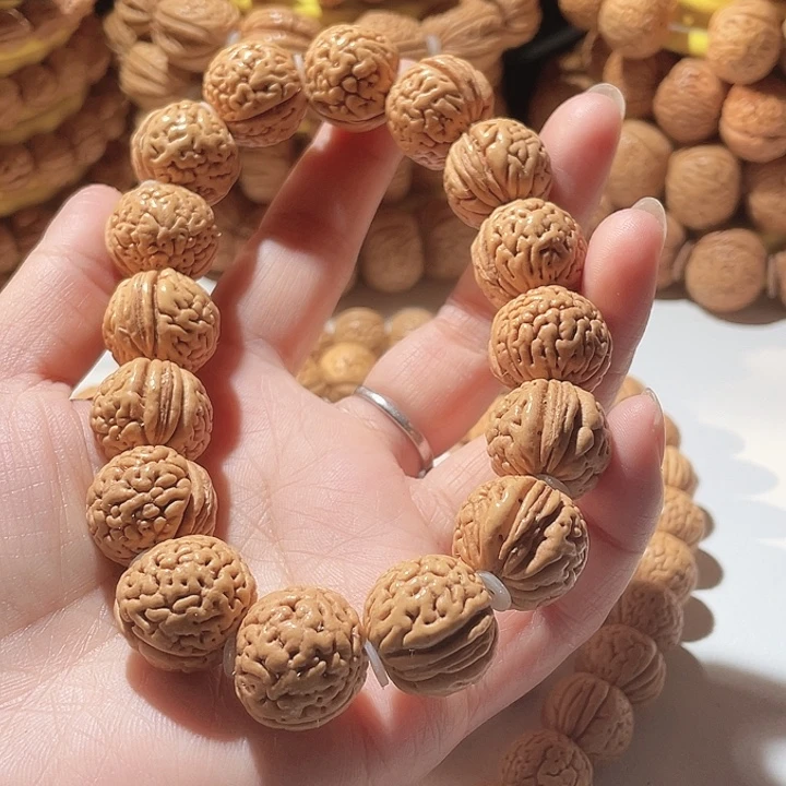 嘎***儿吊坠桃核桃核手串绣球37