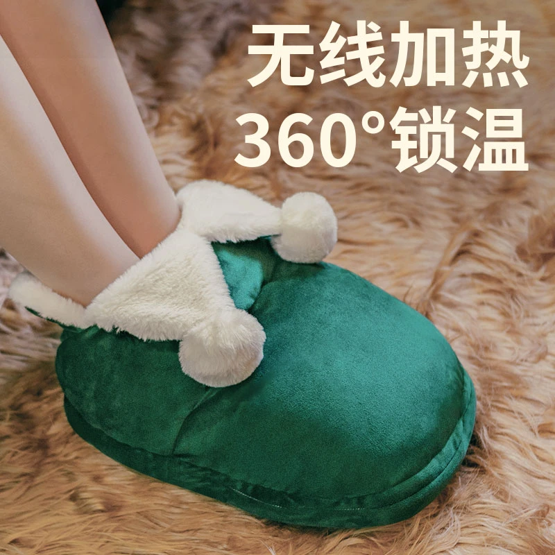 暖脚神器加热垫冬季保暖发热可拆洗暖脚套暖宝加厚长毛绒捂脚暖足