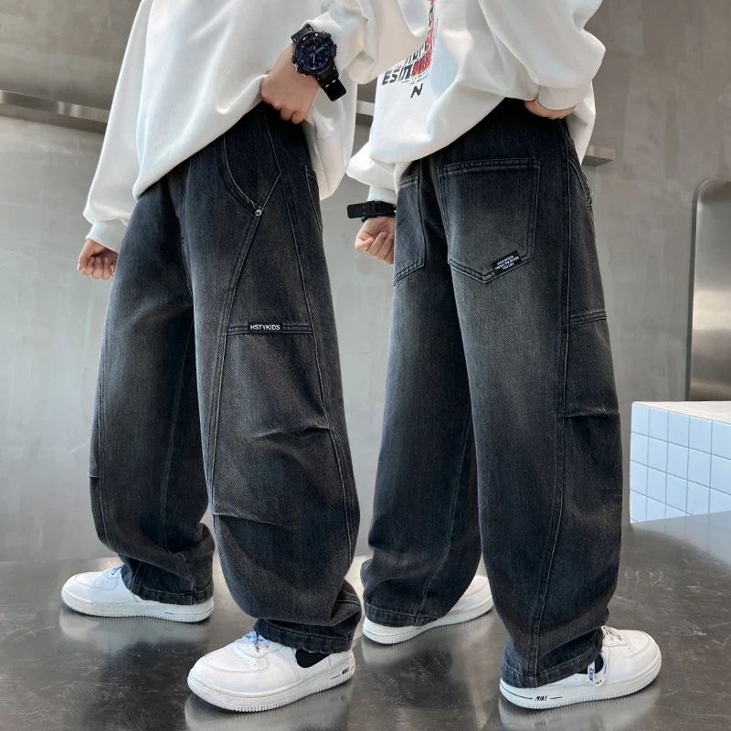 男童牛仔裤春秋款2025新款儿童秋装裤子中大童秋季帅气休闲长裤潮
