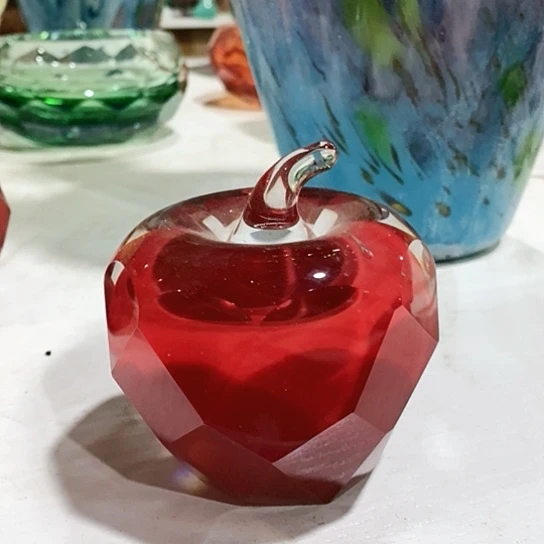 琉璃高度10厘米钻石切面红平安果