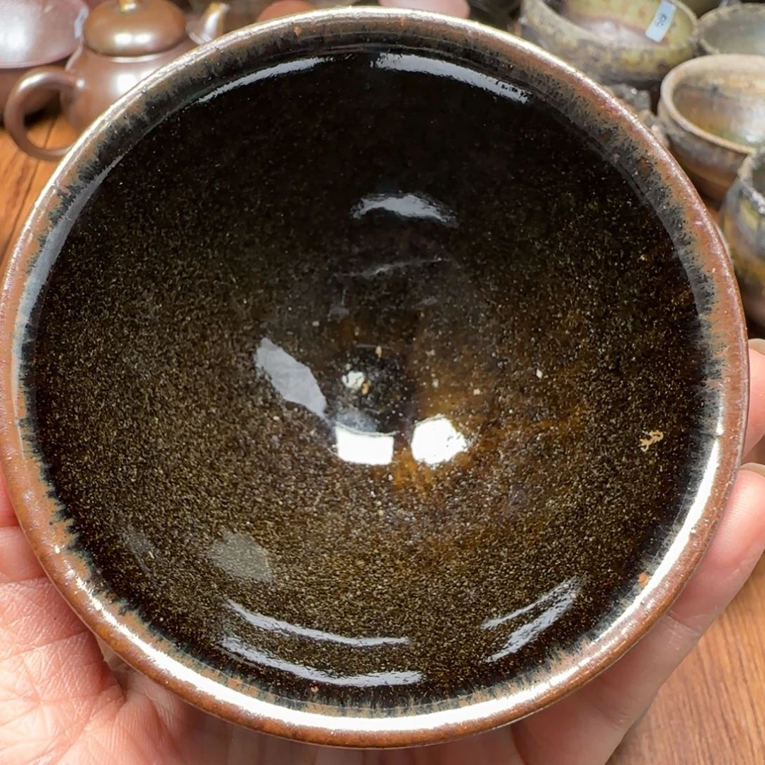 柴烧建盏茶盏茶杯100