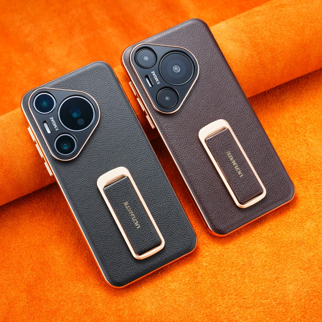 适用于华为Pura70Pro+旋转腕带支架手机壳高档pura70镜头全包皮套