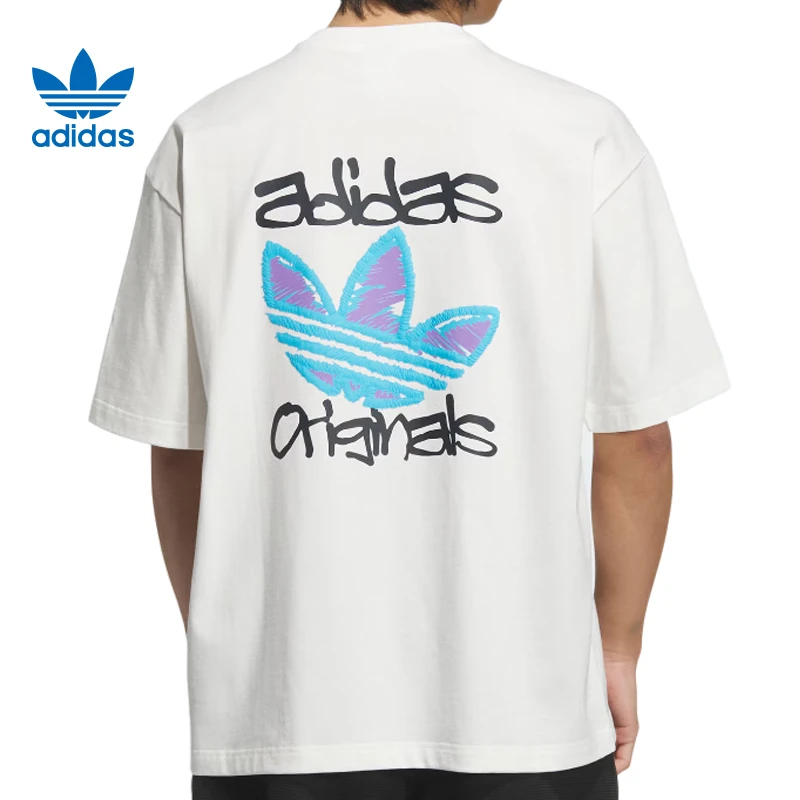 【商城】Adidas阿迪达斯三叶草男子夏日户外休闲圆领短袖T恤KE5793