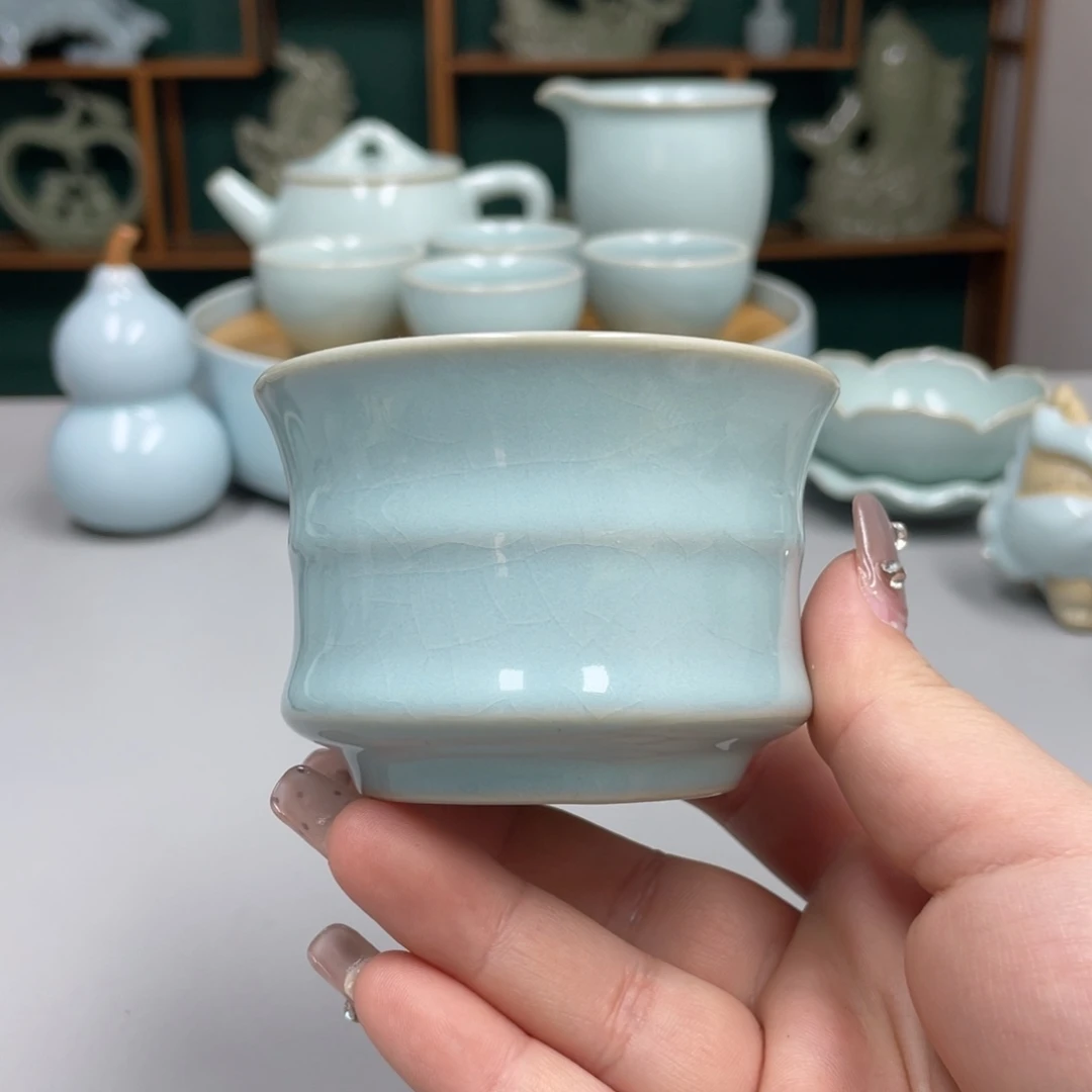 瓷竹节杯张君老师带礼盒