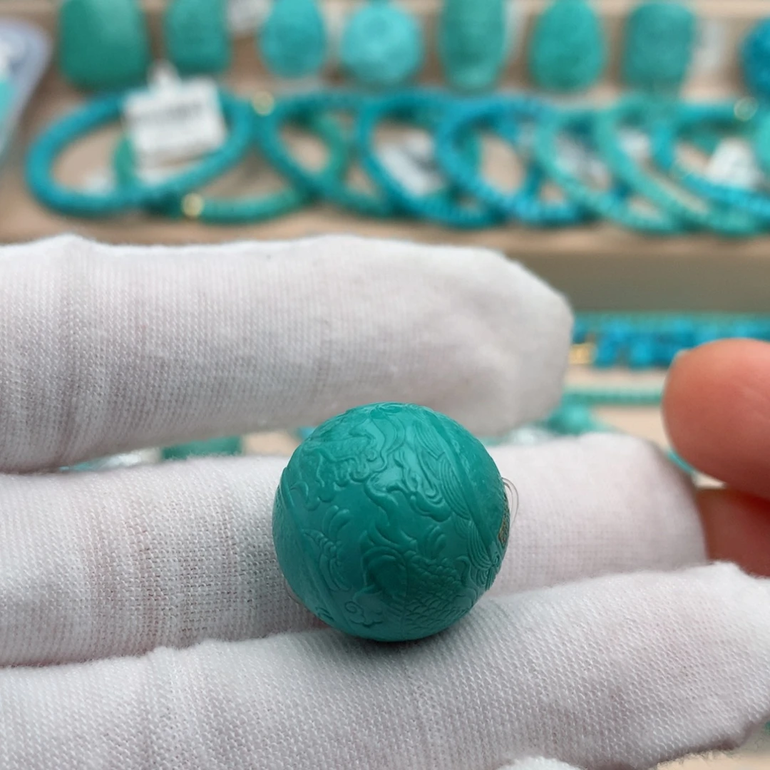 绿松石未镶嵌珠宝奇石18.5mm