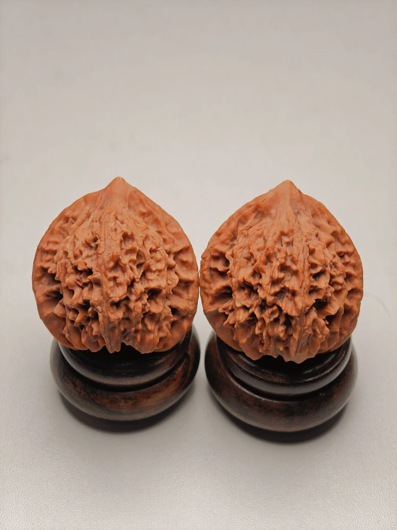 【精对+】野生官帽-边39.7磕-文玩核桃把件