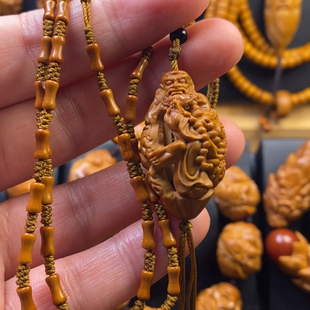 橄榄核手串达摩链子