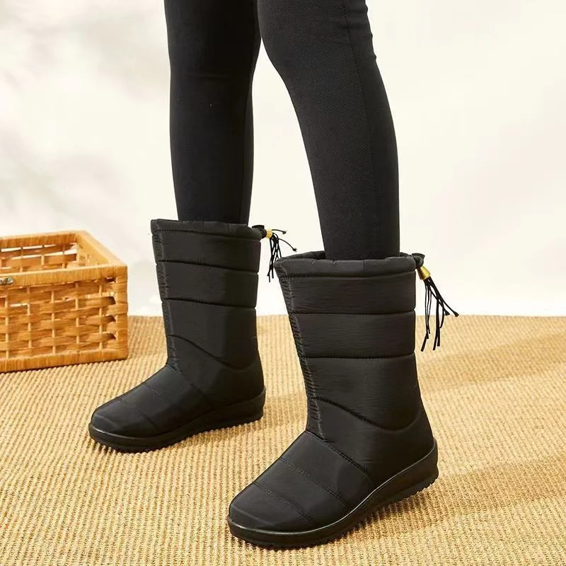 冬季纯色雪地靴休闲棉鞋俊威厂&A09-1