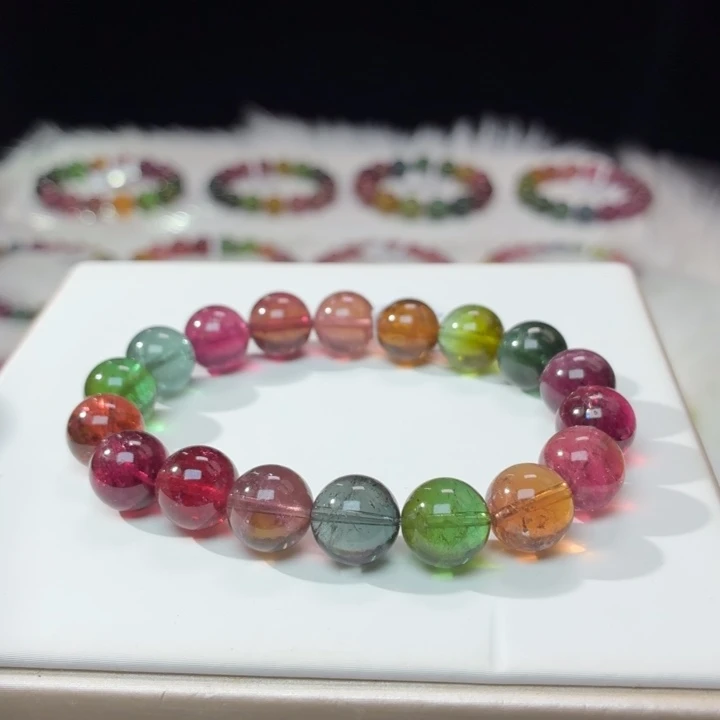 未镶嵌碧玺手链10.5mm+